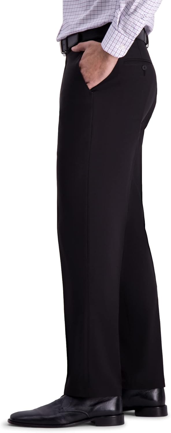 Men's Premium Comfort Dress Pant-Straight Fit Flat Front (Regular and Big & Tall Sizes)