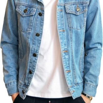 Men's Denim Jacket Slim Fit Trucker Coat