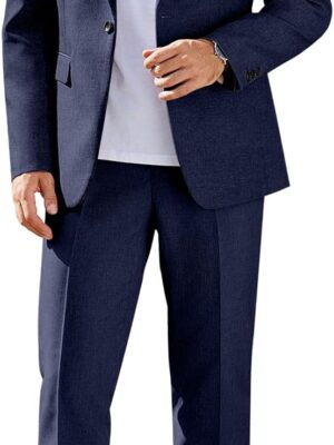 Men Suits Classic Fit 2 Piece Suit Set One Button Casual Blazer Wedding Bussiness Suit Separates
