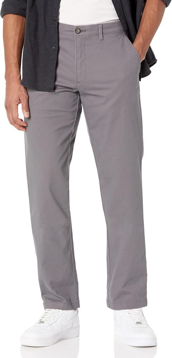 Mens Straight-Fit Casual Stretch Chino Pants