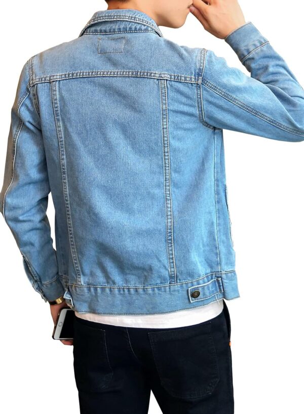Men's Denim Jacket Slim Fit Trucker Coat