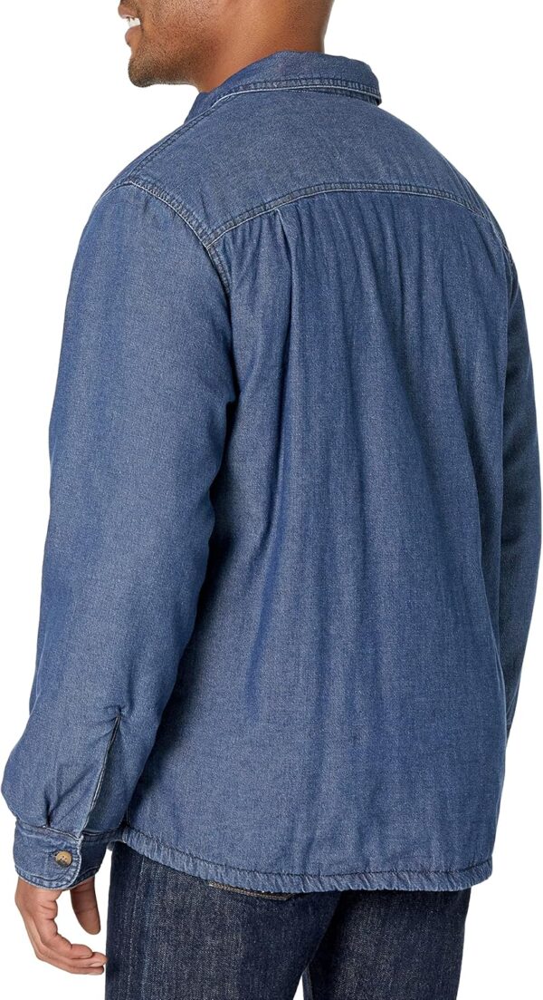 Men's Long  Sherpa Lined Shirt Jacket